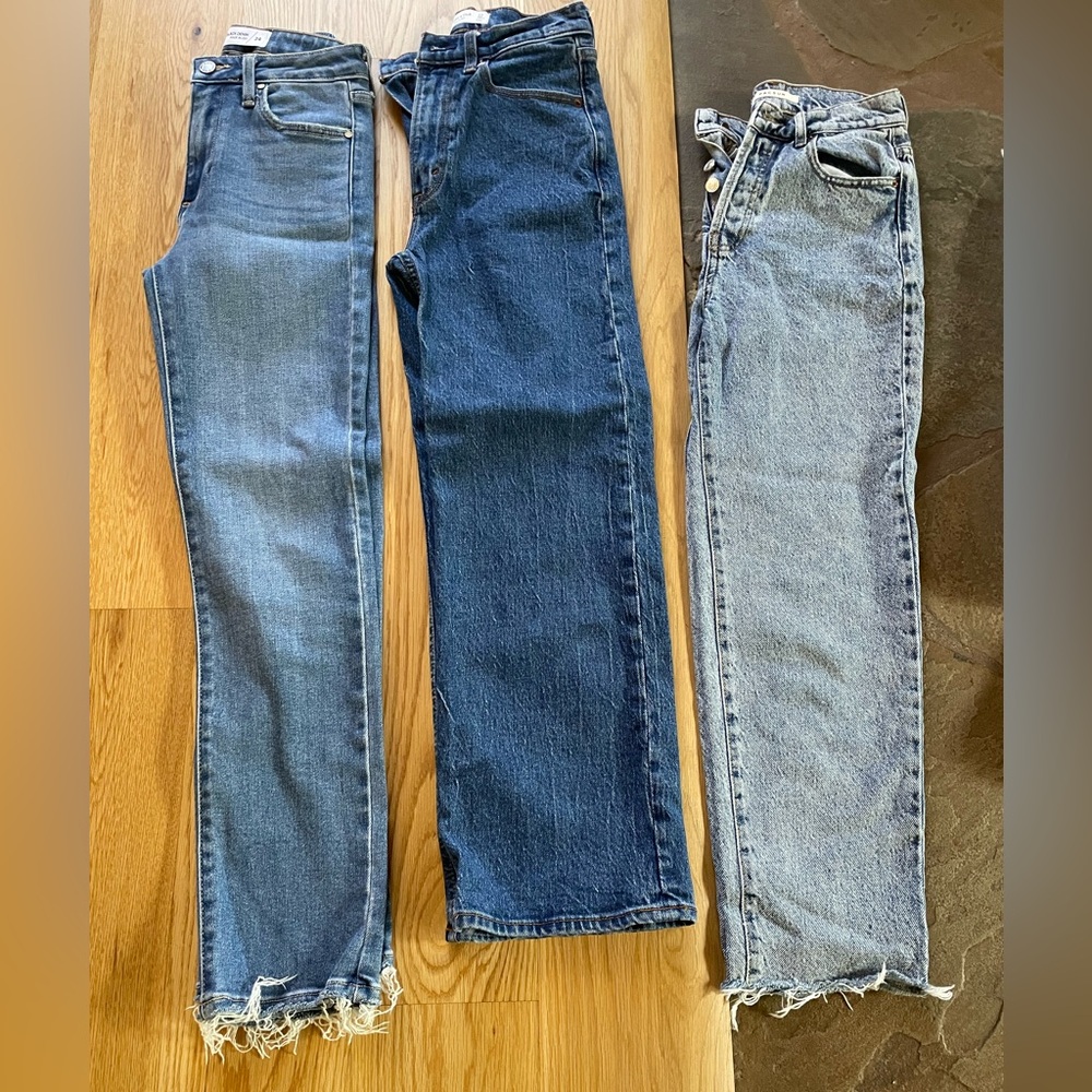 PAC Sun, Abercrombie and just black denim all size 24